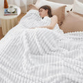 【Mother's day Deal】Bedsure Luxury Corduroy Fleece Sleep Blanket- Ultra Soft, Warm, Cozy Extra Soft Baby Blanket for Sofa, Bed, Nursery Ideal Seasonal Gift Solid Yellow Color, Lightweight Comforter