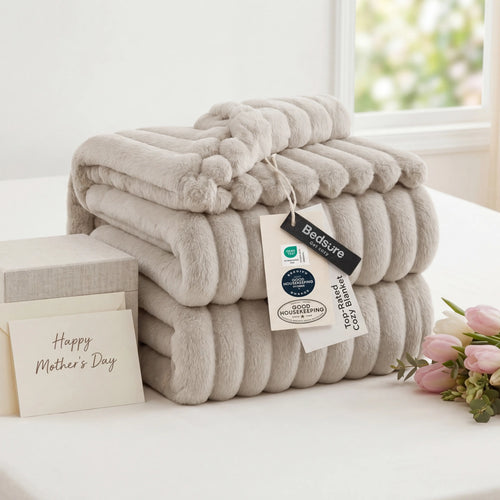 【Mother's day Deal】Bedsure Luxury Corduroy Fleece Sleep Blanket- Ultra Soft, Warm, Cozy Extra Soft Baby Blanket for Sofa, Bed, Nursery Ideal Seasonal Gift Solid Yellow Color, Lightweight Comforter
